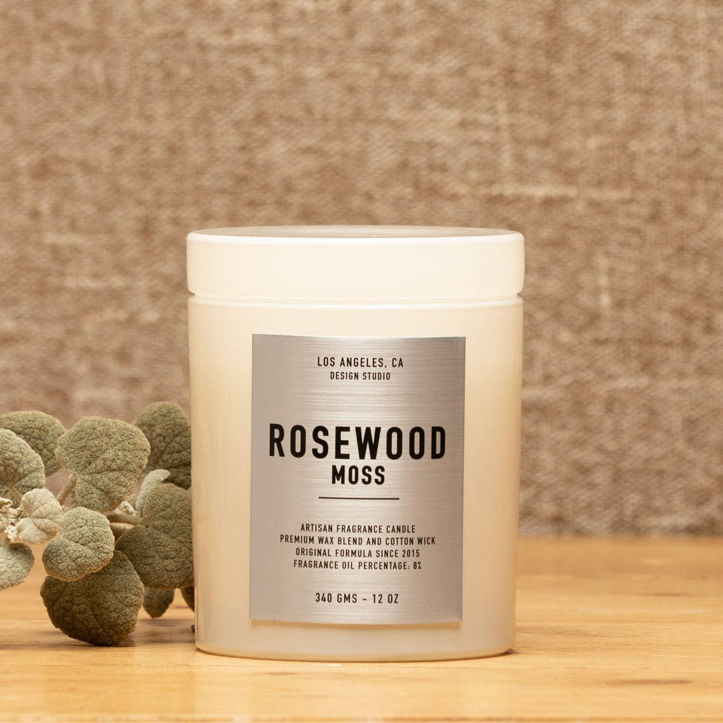 12 oz Rosewood Moss Candle