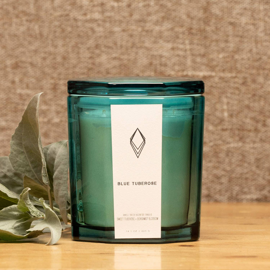 14 oz Blue Tuberose Candle